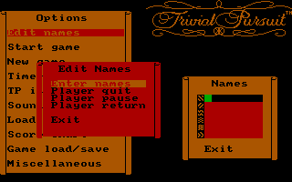 Title screen of Trivial Pursuit (1987)