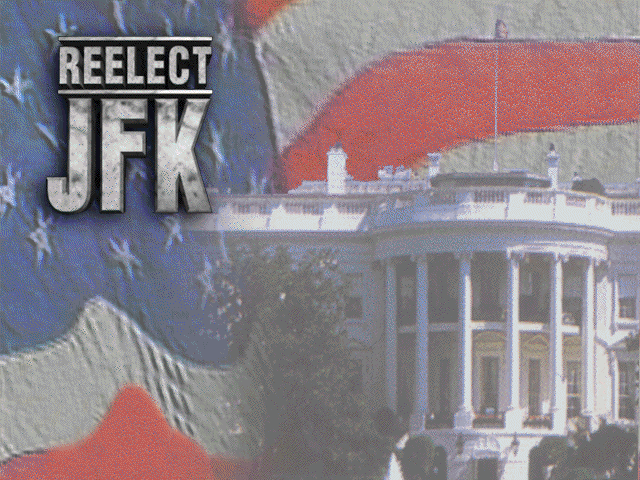 Title screen of Reelect JFK