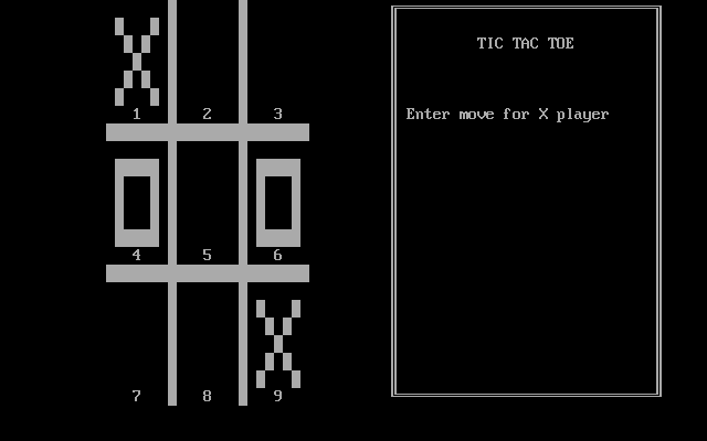 Gameplay of Tic Tac Toe (1982)