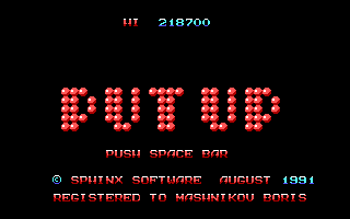 Title screen of Put Up
