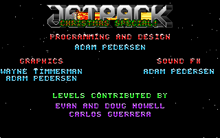 Title screen of Jetpack Christmas Special!
