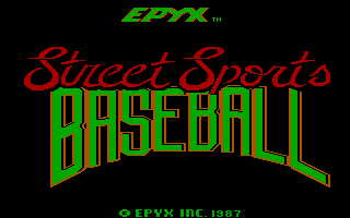 Title screen of Street Sports Baseball