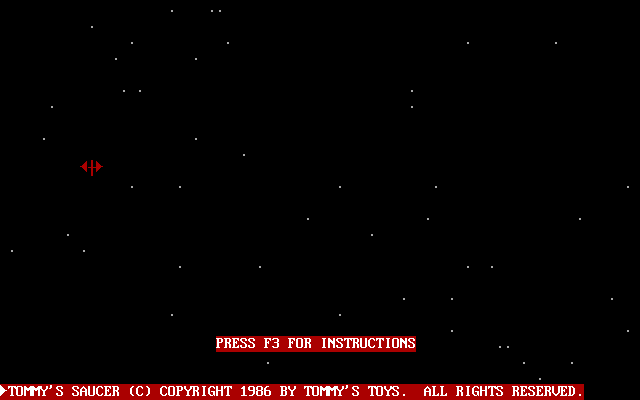 Title screen of Tommy's Saucer