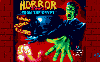 Title screen of Horror Zombies from the Crypt