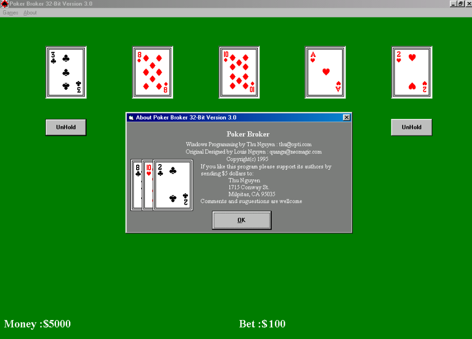 Title screen of Poker Broker