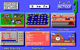 Title screen of Fun School 3: for 5 to 7 Year Olds