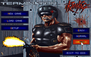 Title screen of The Terminator: Rampage