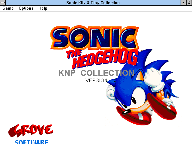 Title screen of Sonic KNP Collection