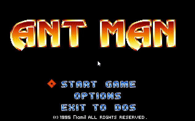 Title screen of Ant Man