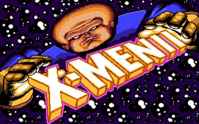 Title screen of X-Men II: The Fall of the Mutants
