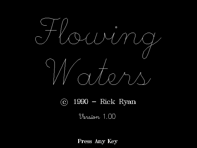 Title screen of Flowing Waters