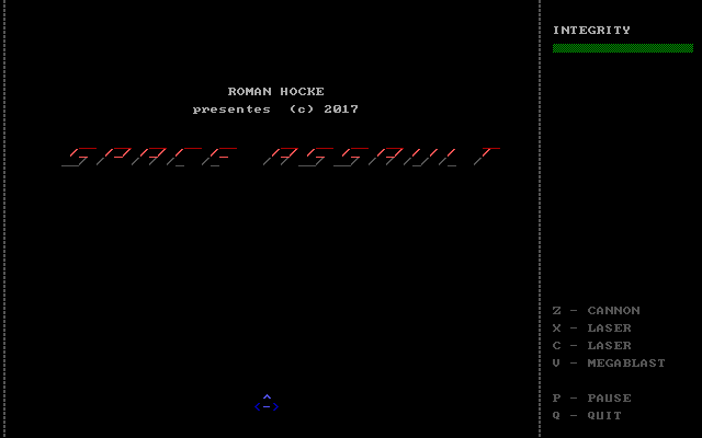 Title screen of Space Assault
