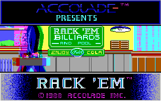 Title screen of Rack 'Em