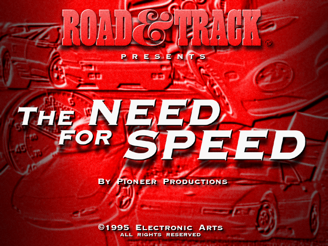Title screen of The Need for Speed
