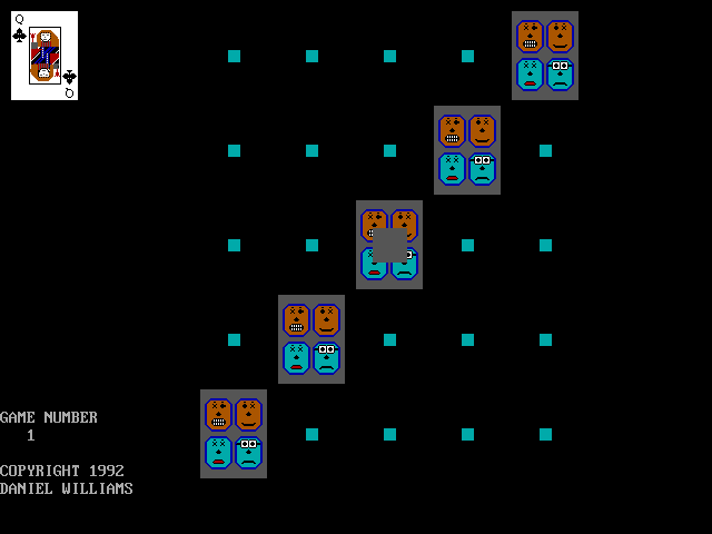 Gameplay of Five Squared No Peeky Poker Solitaire