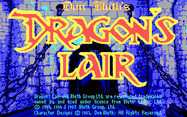 Title screen of Dragon's Lair