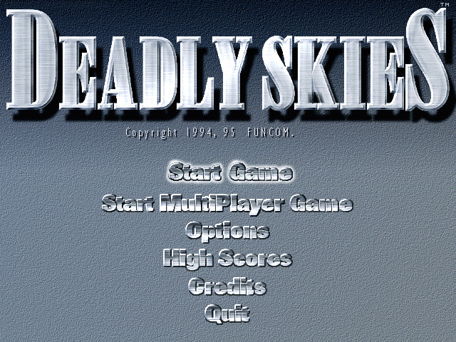 Title screen of Deadly Skies