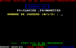 Title screen of Numero 10
