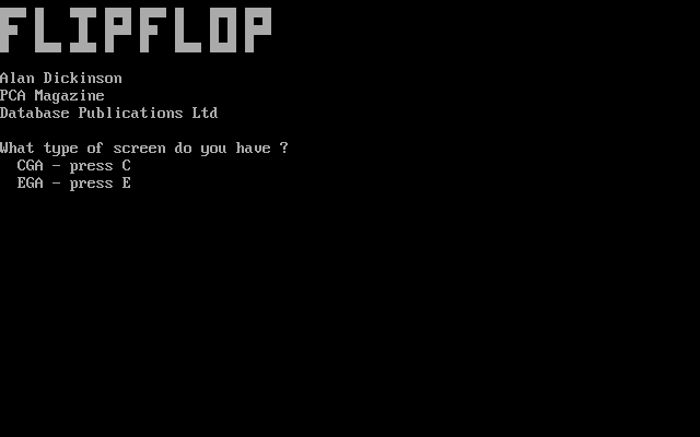 Title screen of Flipflop