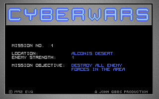 Title screen of Cyberwars