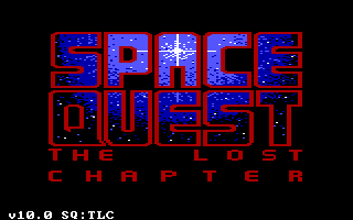 Title screen of Space Quest: The Lost Chapter