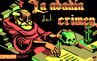 Title screen of La Abadía del Crimen
