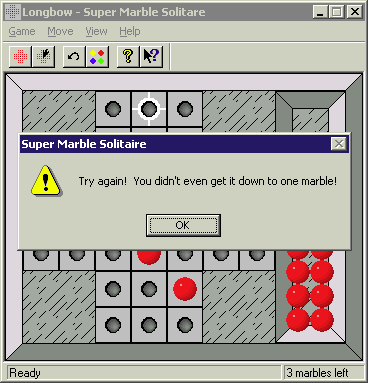 Gameplay of Super Marble Solitaire