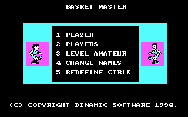 Title screen of Fernando Martin Basket Master