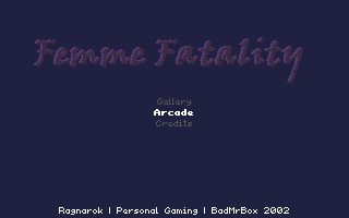 Title screen of Femme Fatality