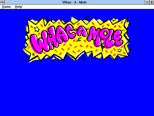 Title screen of Whac-A-Mole