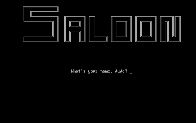 Title screen of Saloon