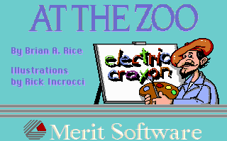 Title screen of Electric Crayon 3.1: At the Zoo