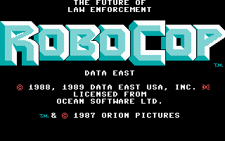Title screen of RoboCop (1989)