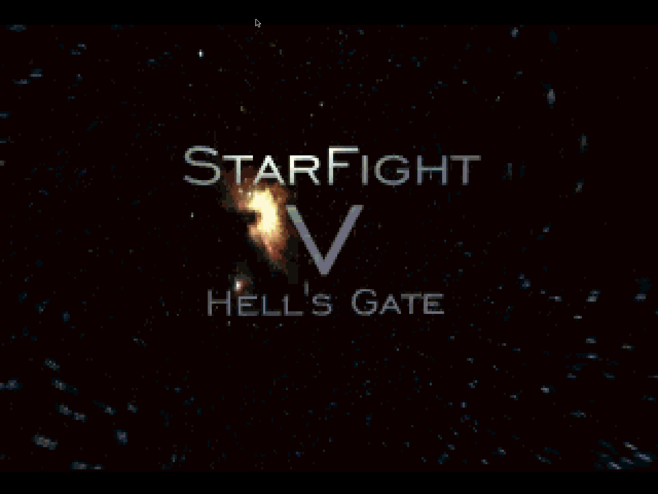 Title screen of StarFight V: Hell's Gate