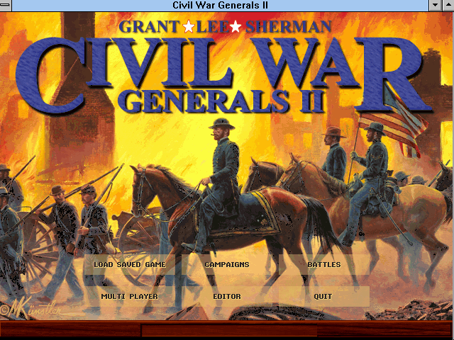 Title screen of Grant - Lee - Sherman: Civil War 2: Generals
