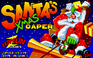 Title screen of Santa's Xmas Caper