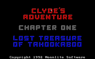 Title screen of Clyde's Adventure