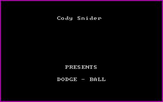Title screen of Dodge Ball