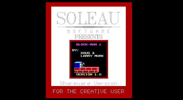 Title screen of Block-Man 1
