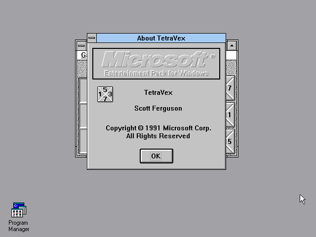 Title screen of TetraVex