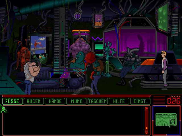Gameplay of Space Quest 6: Roger Wilco in the Spinal Frontier