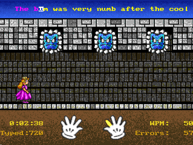 Gameplay of Mario Teaches Typing 2
