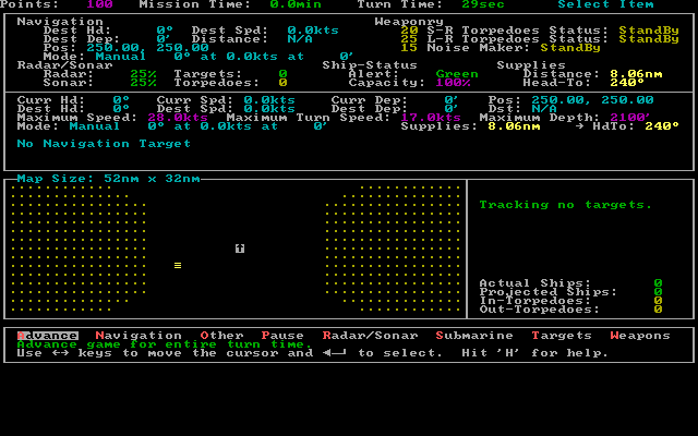 Gameplay of Submarine