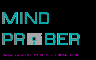 Title screen of Mind Prober