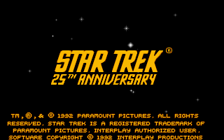 Title screen of Star Trek: 25th Anniversary