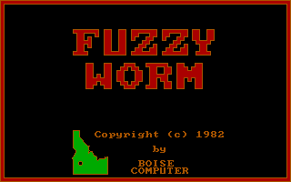 Title screen of Fuzzy Worm