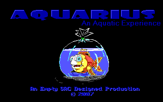 Title screen of Aquarius: An Aquatic Experience