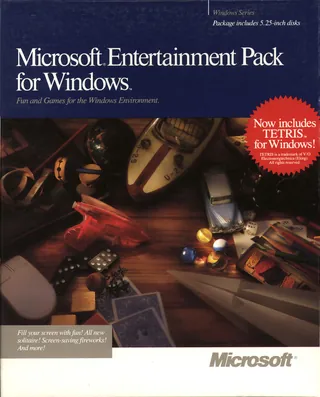 Box front of Microsoft Entertainment Pack for Windows, North America