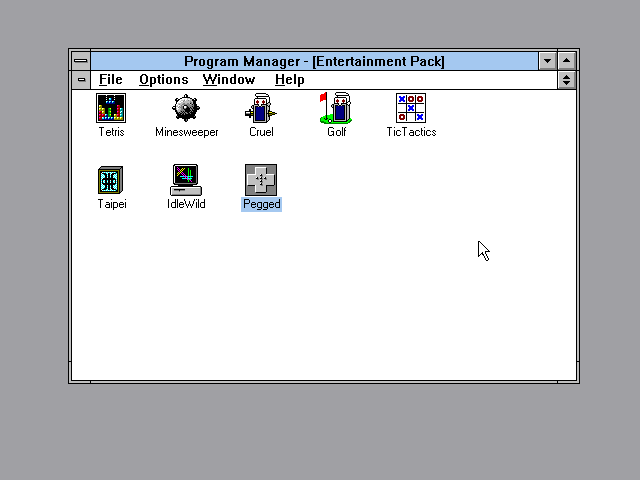 Title screen of Microsoft Entertainment Pack for Windows