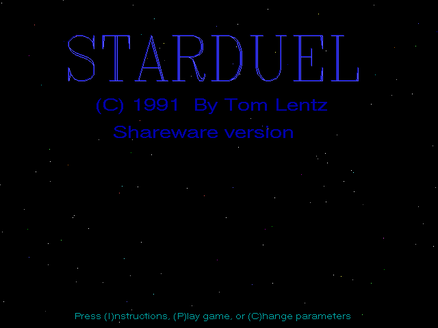 Title screen of Starduel